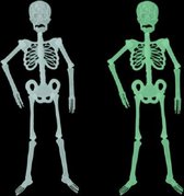 Lichtgevend skelet Halloween-activiteit Rekwisieten Bar Spookhuisdecoratiebenodigdheden Fluorescerend skelet, maat: groot (150cm)