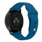 Voor Garmin Vivoactive 3 / Vivomove HR effen kleur siliconen band met omgekeerde gesp, maat: kleine code (steengroen)