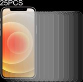 25 STKS Frosted Bright Edge Anti-fingerprint gehard glasfolie voor iPhone 12/12 Pro
