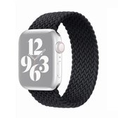 Single-turn nylon geweven horlogeband voor Apple Watch Series 6 & SE & 5 & 4 44 mm / 3 & 2 & 1 42 mm, maat: L (zwart)