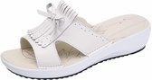 Modieuze casual lichtgewicht sandalen met kwastjes voor dames (kleur: wit, maat: 38)