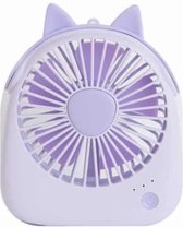 WT-F14 1200 mAh draagbare miniventilator in varkensvorm met 3 snelheden (paars)