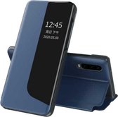 Voor Huawei P30 Zijdisplay Schokbestendig Horizontaal Flip Leren Hoesje met Houder & Oproepbeantwoordfunctie & Slaap / Wakker worden (Donkerblauw)