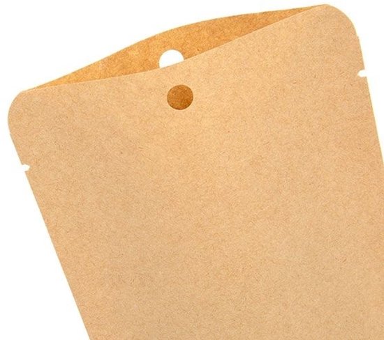 Stand Up Pochettes Kraft Compostable 10.2x6x15.2cm sans fermeture à poignée | 57 grammes (100 pièces)