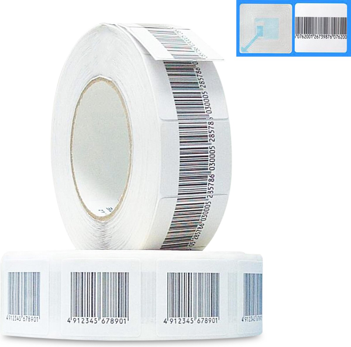 Barcode Stickerlabels EAS RF 8,2Mhz - 4 x 4 cm - 1000 Stickers