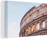 Canvas schilderij 140x90 cm - Wanddecoratie Colosseum in Rome - Muurdecoratie woonkamer - Slaapkamer decoratie - Kamer accessoires - Schilderijen