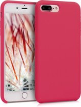 kwmobile telefoonhoesje voor Apple iPhone 7 Plus / 8 Plus - Hoesje met siliconen coating - Smartphone case in fuchsia / rood