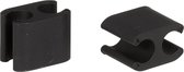 Kabelclips Elvedes Duo PVC voor Shimano Di2  5,0 mm + 2,5 mm - zwart (50 stuks)