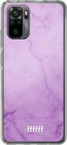 6F hoesje - geschikt voor Xiaomi Redmi Note 10 Pro -  Transparant TPU Case - Lilac Marble #ffffff