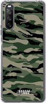 6F hoesje - geschikt voor Sony Xperia 10 III -  Transparant TPU Case - Woodland Camouflage #ffffff