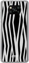 6F hoesje - geschikt voor Xiaomi Poco X3 Pro -  Transparant TPU Case - Zebra Print #ffffff