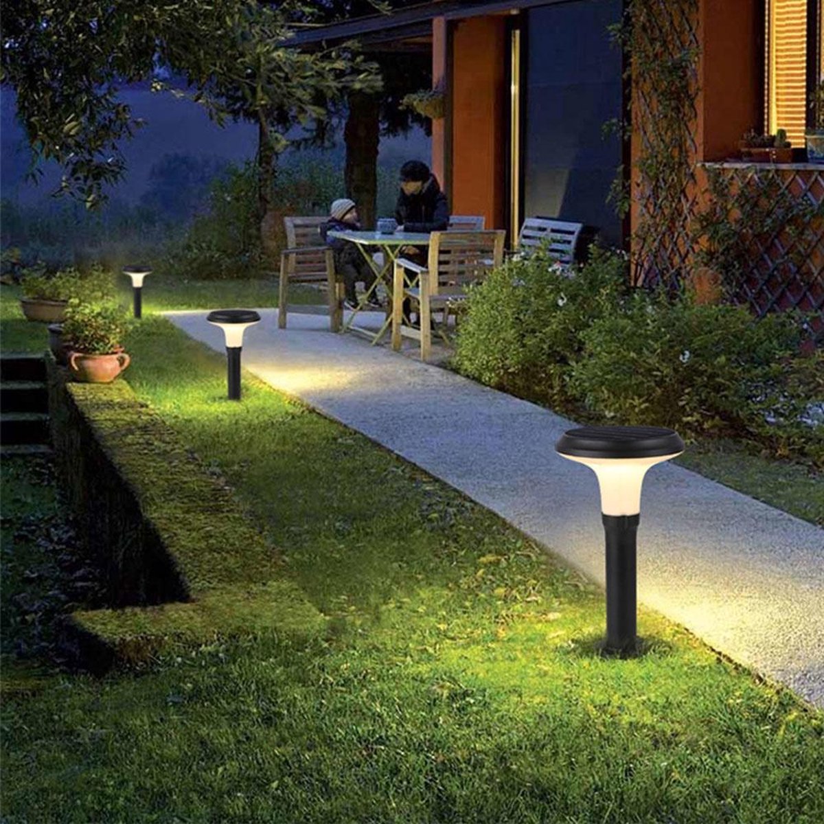 Eclairage de chemin extérieur anthracite Lampadaire de jardin, dimmable  Outside Smart Home RGB LED éclairage extérieur