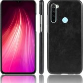 Voor Xiaomi Redmi Note 8 schokbestendige Litchi-textuur pc + PU-hoes (zwart)