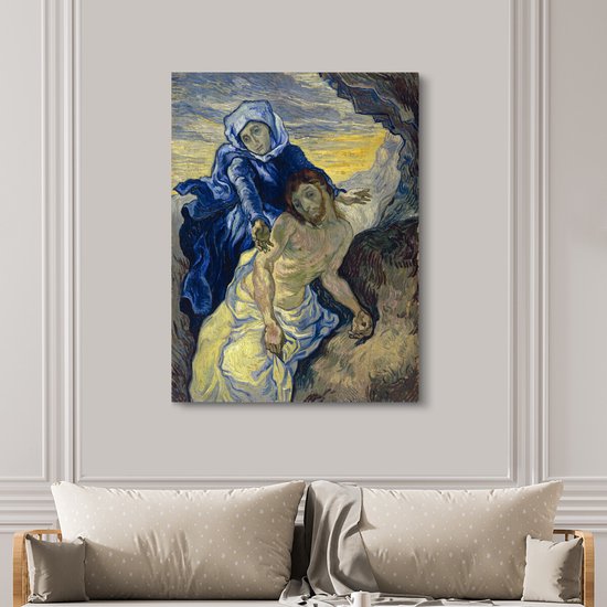 Peinture sur toile 120x160 cm - Décoration murale Pietà (d'après Delacroix) - Vincent van Gogh - Décoration murale salon - Décoration chambre - Accessoires de chambre - Peintures