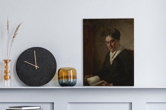 Portrait d'une femme lisant - peinture de Thomas Eakins 30x40 cm - petit - Tirage photo sur toile (Décoration murale salon / chambre)