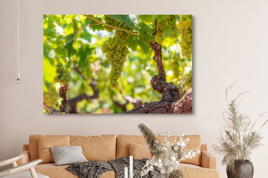 Peinture sur toile Raisins sur une branche - 150x100 cm - Décoration murale