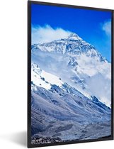 Affiche avec cadre Mont Everest au Népal avec nuages - 60x90 cm