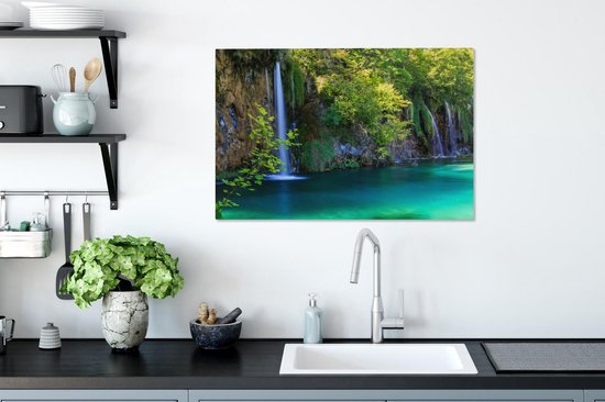 Parc national des lacs de Plitvice en Croatie Toile 90x60 cm - Tirage photo sur toile (Décoration murale salon / chambre)