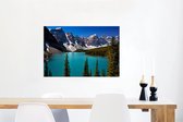 Canvas Schilderij Vallei in het Nationaal park Banff in Noord-Amerika - 90x60 cm - Wanddecoratie