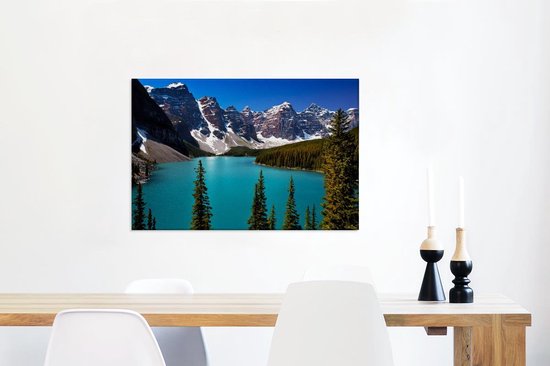 Vallei in het Nationaal park Banff in Noord-Amerika Canvas 120x80 cm - Foto print op Canvas schilderij (Wanddecoratie woonkamer / slaapkamer)