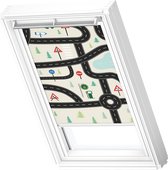 VELUX Origineel Verduisterend Rolgordijn (DKL) Wit Kozijn, PK04, Roads