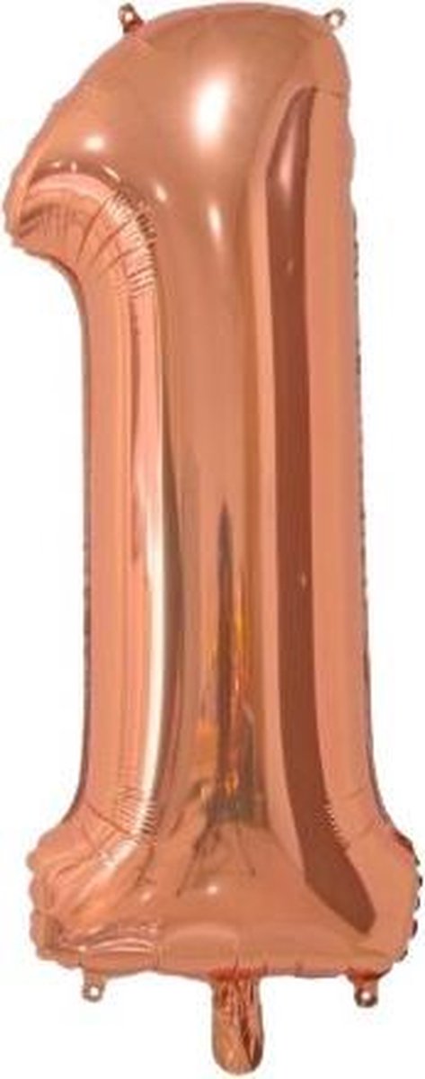 Globos Nordic Cijferballon 1 Folie 66 Cm Roségoud