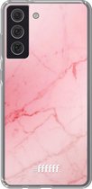 6F hoesje - geschikt voor Samsung Galaxy S21 FE -  Transparant TPU Case - Coral Marble #ffffff