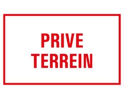 Prive terrein bord, kunststof 200 x 125 mm