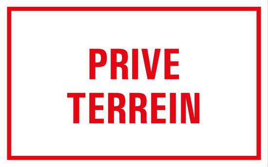 Plaque de propriété privée - plastique 200 x 125 mm