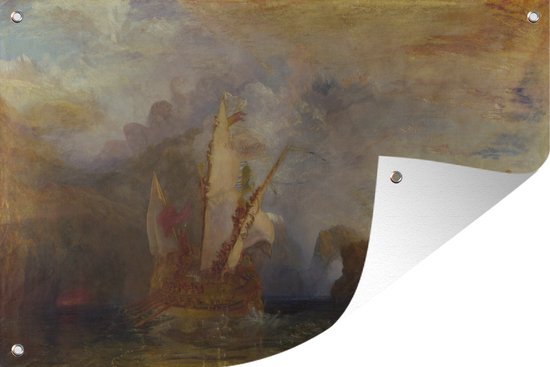 Foto: Tuinposters buiten ulysses spot met polyphemus schilderij van joseph mallord william turner 90x60 cm tuindoek buitenposter