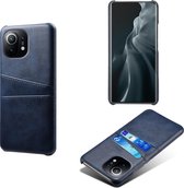 Backcover met Opbergvakjes + PMMA Screenprotector voor Xiaomi Mi 11 _ Blauw