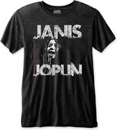 Janis Joplin Heren Tshirt -XL- Shea '70 Eco Zwart