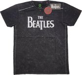 The Beatles Heren Tshirt -M- Drop T Logo Zwart