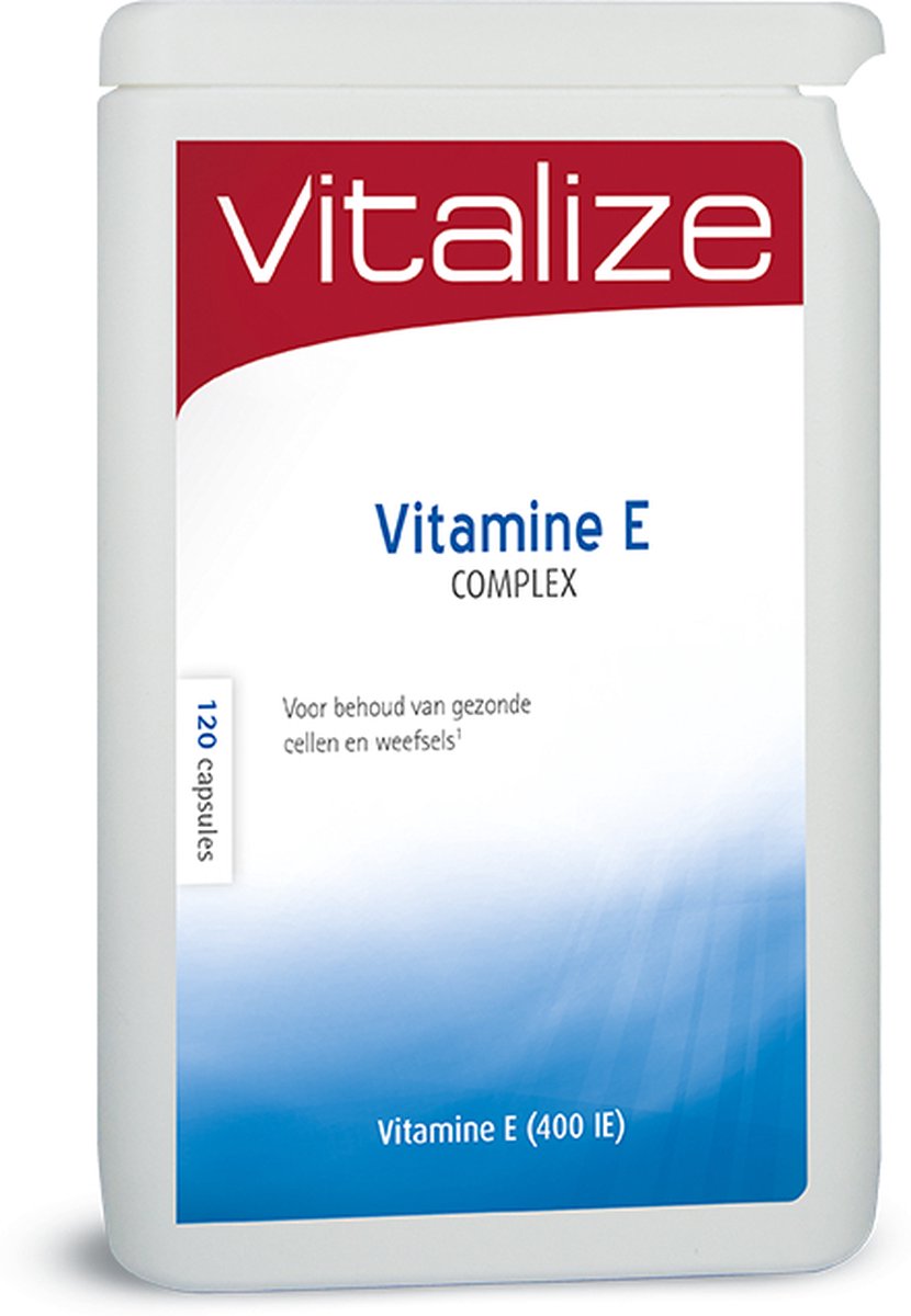 Goedkoopste Vitalize Vitamine E Complex 120 capsules | Voor het behoud van gezonde cellen en weefsels - Draagt bij tot de bescherming van cellen tegen oxidatieve schade