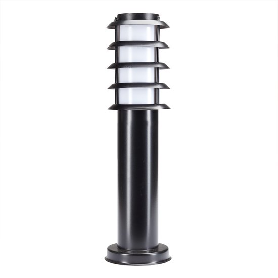 KS Verlichting tuinlamp Zwart buitenverlichting sokkellamp terras 45cm dimbaar modern paaltje licht E27