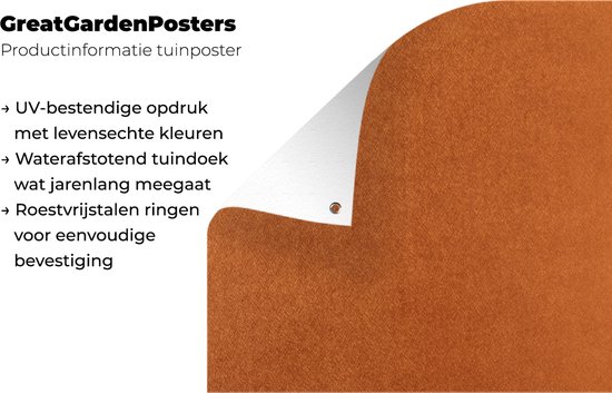 Tuindecoratie Papier met een koperen structuur - 40x60 cm - Tuinposter - Tuindoek - Buitenposter