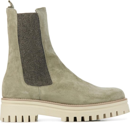 Mace Chelsea boots Dames / Laarzen / Damesschoenen - Suède - M1095 - Grijs  - Maat 39 | bol.com