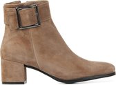 Mace Enkellaarsjes Dames / Laarzen / Damesschoenen - Suède - M1094 - Taupe - Maat 37