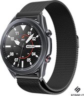 Milanees Smartwatch bandje - Geschikt voor  Samsung Galaxy Watch 3 Milanese band 45mm - zwart - Strap-it Horlogeband / Polsband / Armband