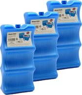 Set van 15x stuks koelelementen voor blikjes 10 x 5,5 x 21 cm blauw - Koelblokken/koelelementen voor koeltas/koelbox