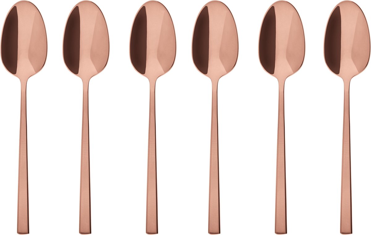 Goedkoopste Sambonet Koffielepels Rock Koper 6 Stuks