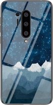 Voor OnePlus 8 Pro Sterrenhemel Geschilderd Gehard Glas TPU Schokbestendig Beschermhoes (Star Chess Rob)