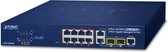 PLANET FGSD-1008HPS netwerk-switch Managed Fast Ethernet (10/100) Power over Ethernet (PoE) Blauw