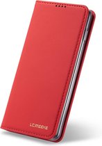 Voor Galaxy S10e LC.IMEEKE LC-002-serie Skin Hand Feeling PU + TPU horizontale flip lederen tas met houder en kaartsleuf en portemonnee (rood)