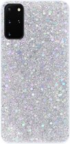 - ADEL Premium Siliconen Back Cover Softcase Hoesje Geschikt voor Samsung Galaxy S20 FE - Bling Bling Glitter Zilver