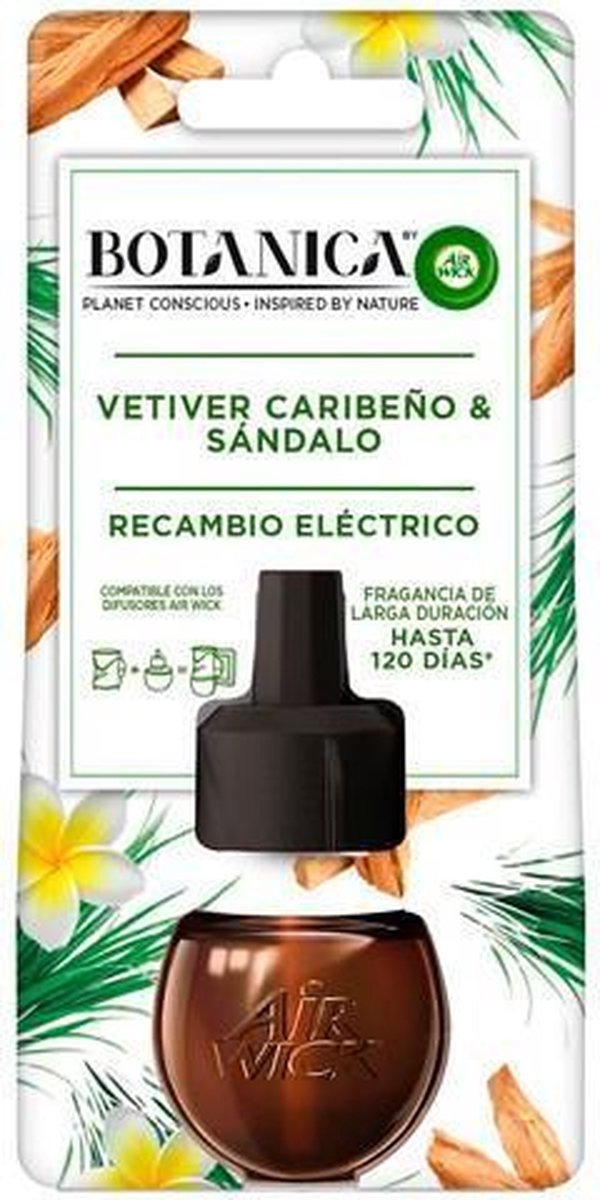 Air-wick Botanica Ambientador Eléctrico Recambio #caribbean Vetiver & Sandalwood 19 Ml