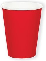 Witbaard Feestbekers Effen 266 Ml Karton Rood 24 Stuks