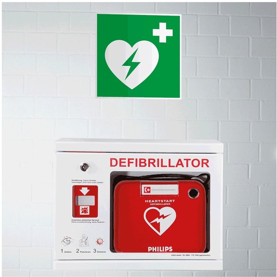 AED sticker - ISO 7010 - E010 100 x 100 mm | bol