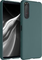 kwmobile phone case pour Sony Xperia 5 II - Coque pour smartphone - Coque arrière bleu sarcelle