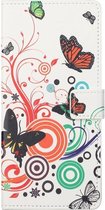 Samsung Galaxy S21 FE Hoesje Portemonnee Butterfly Print